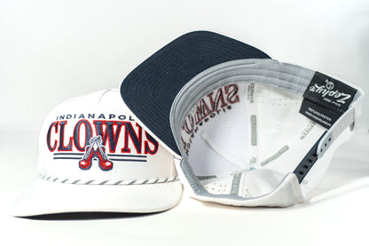 Clowns Zephyr Birdie Adjustable Rope Hat - White
