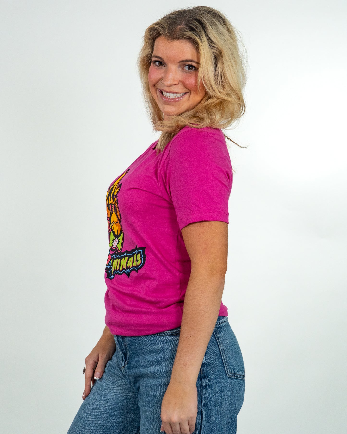 Party Animals Short Sleeve Primary Logo Tee - Pink