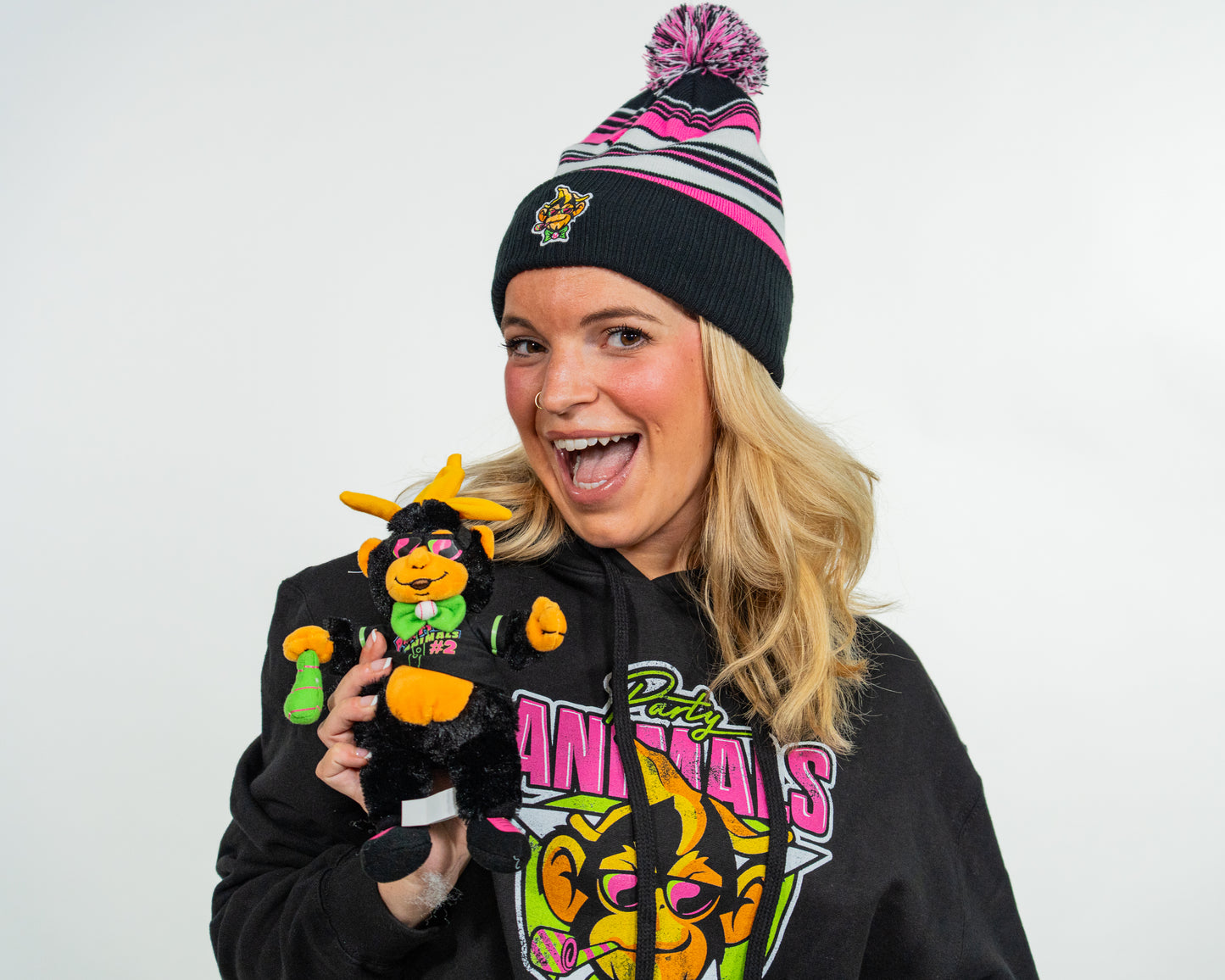 Party Animals Classic Striped Beanie