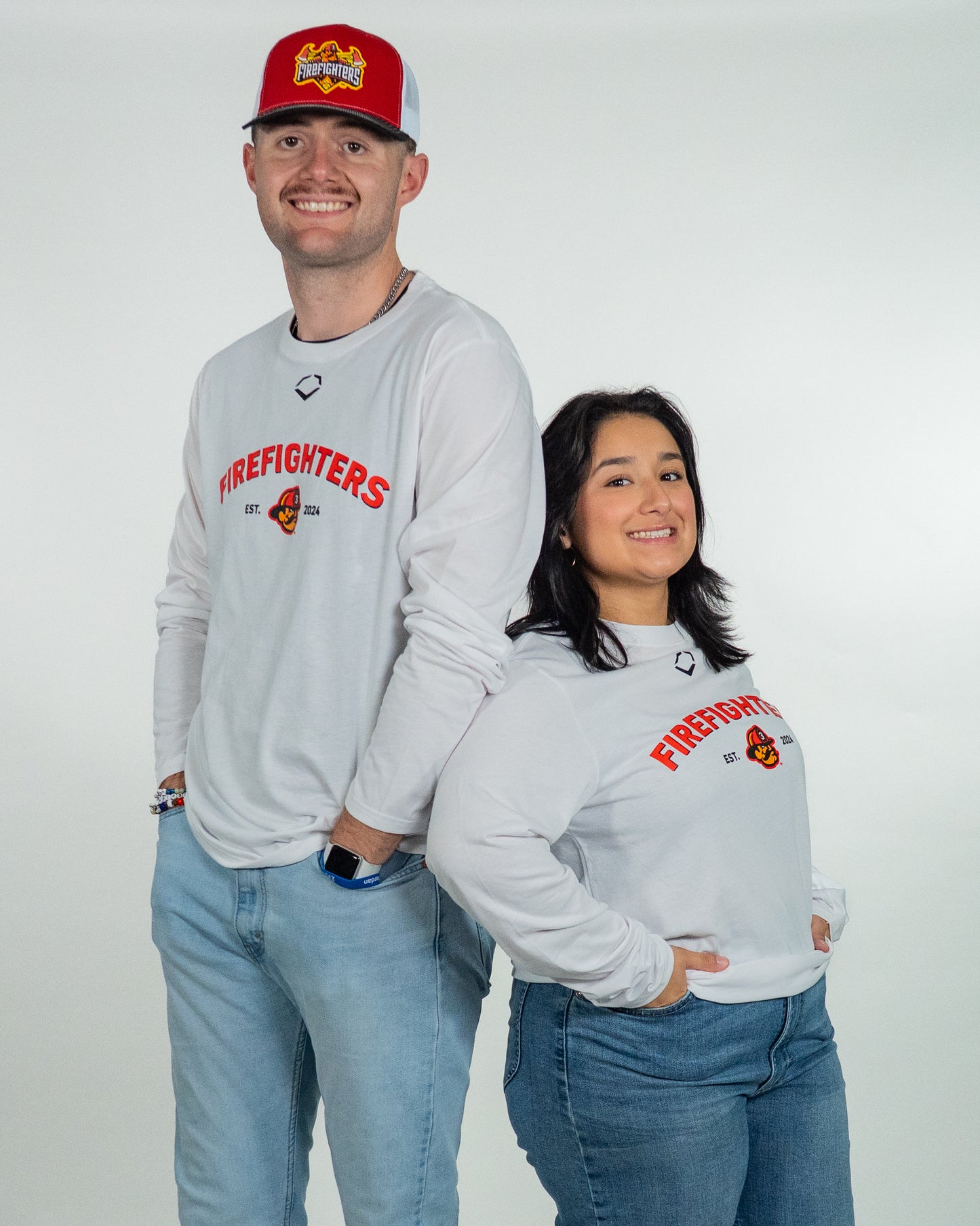 Firefighters EvoShield Long Sleeve Cotton Tee - White