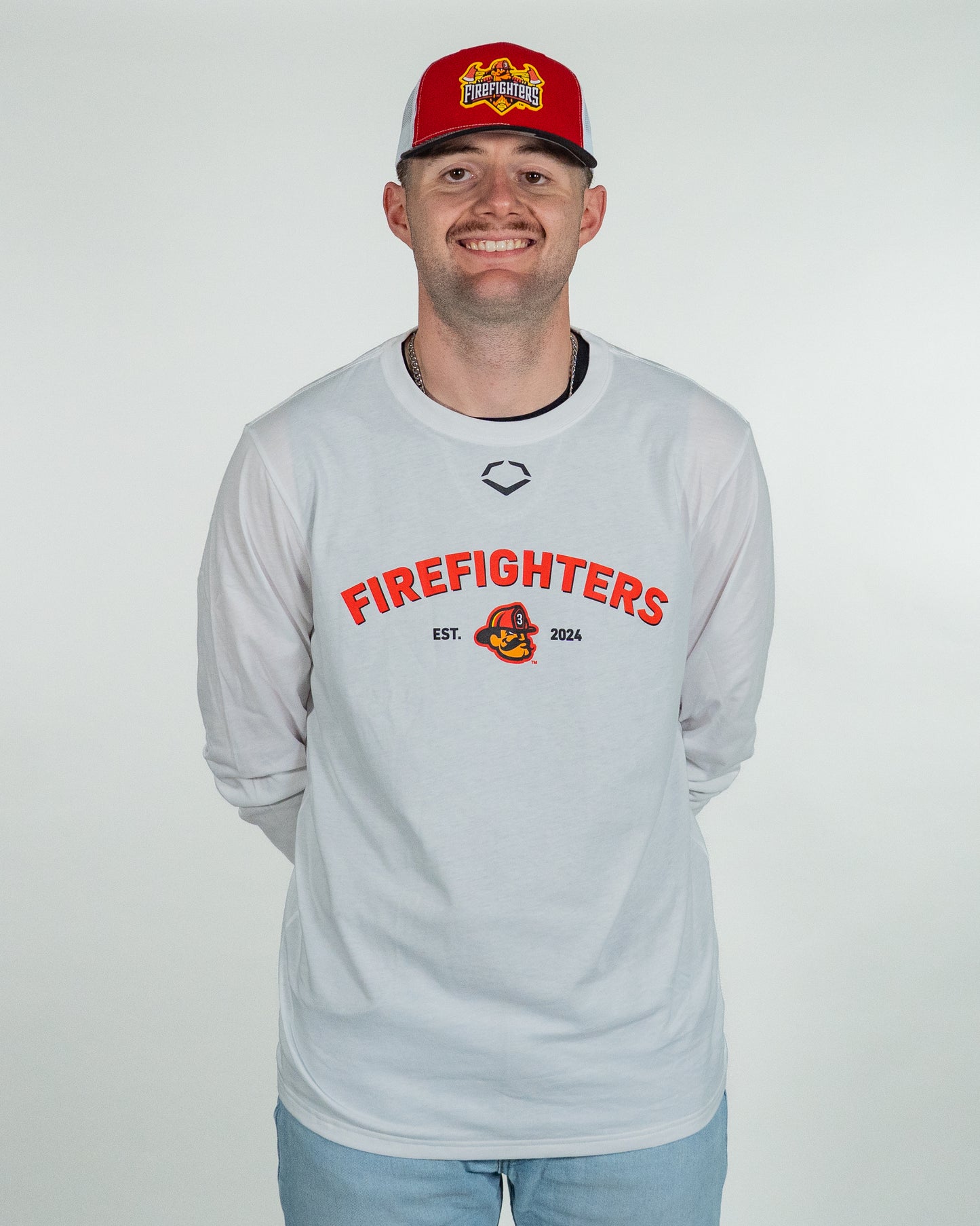 Firefighters EvoShield Long Sleeve Cotton Tee - White