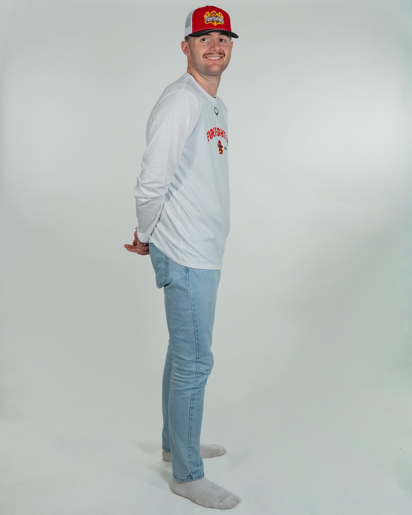 Firefighters EvoShield Long Sleeve Cotton Tee - White