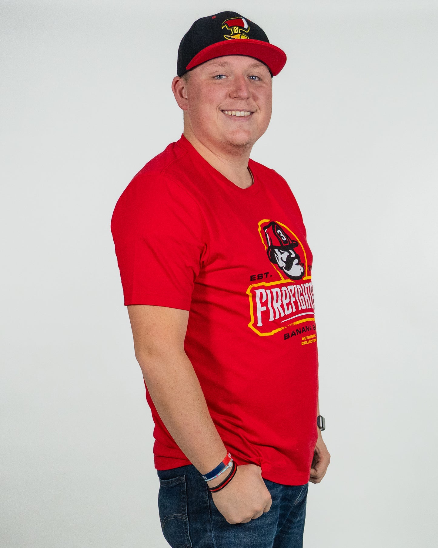 Firefighters Fighter Head Short Sleeve Tee - Red