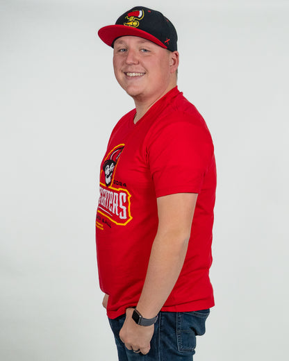 Firefighters Fighter Head Short Sleeve Tee - Red