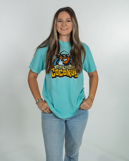 Coconuts Comfort Colors Primary Logo Tee - Mint