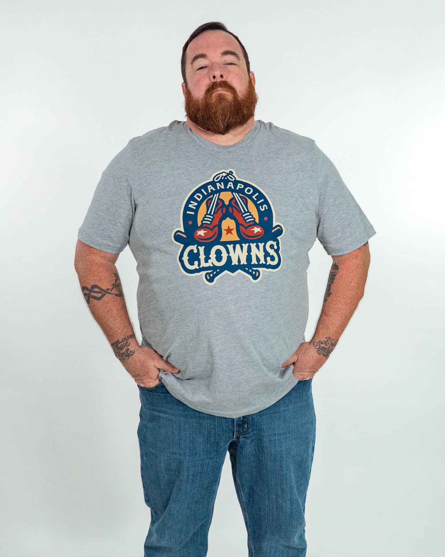 Clowns Primary Logo Tee - Gray Heather