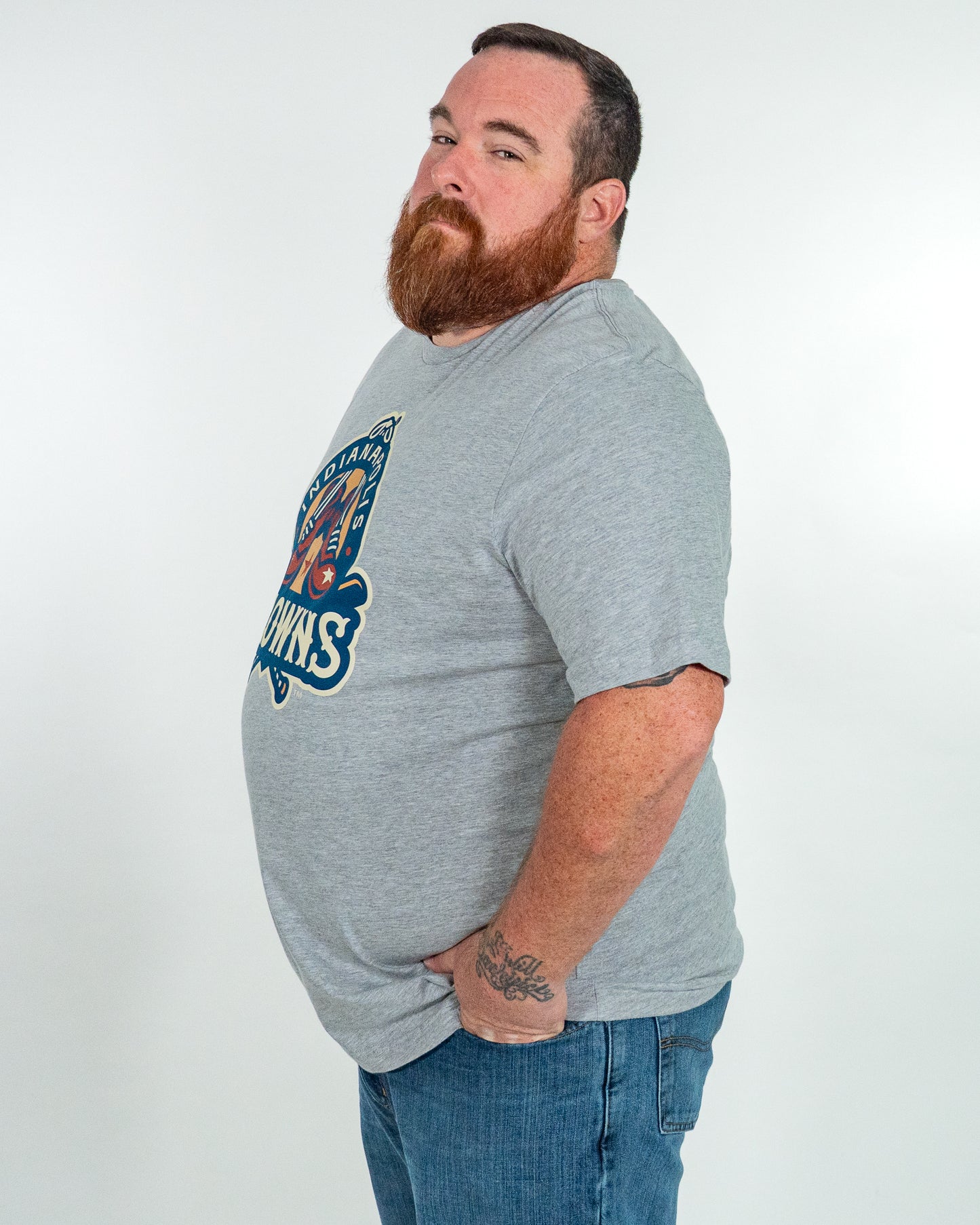 Clowns Primary Logo Tee - Gray Heather