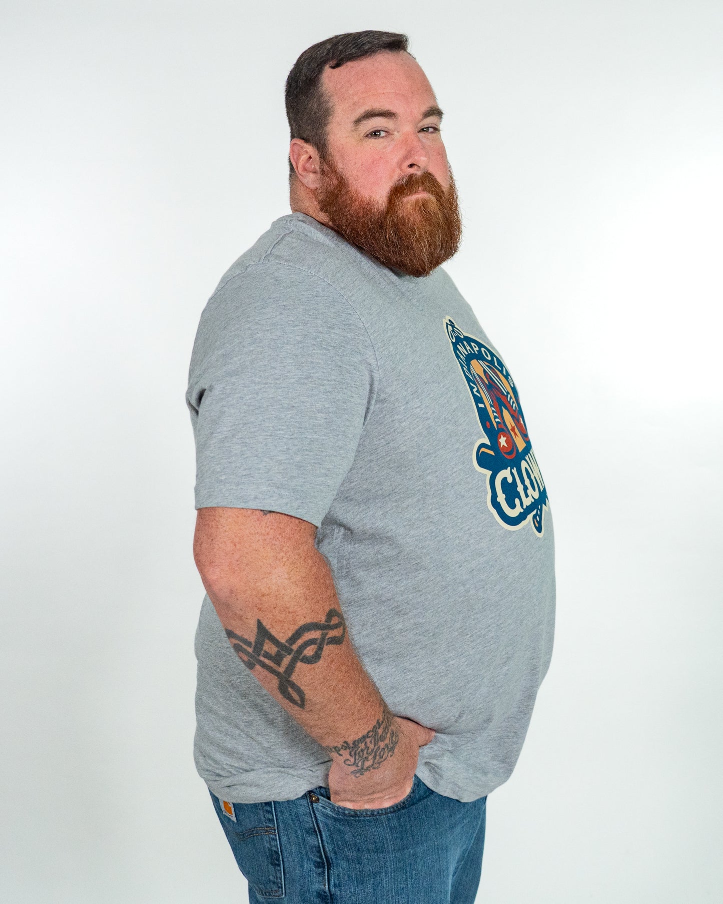 Clowns Primary Logo Tee - Gray Heather