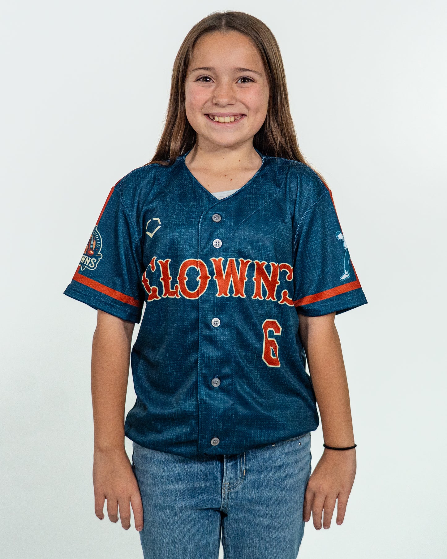 YOUTH Clowns EvoShield BBCL Jersey - Navy