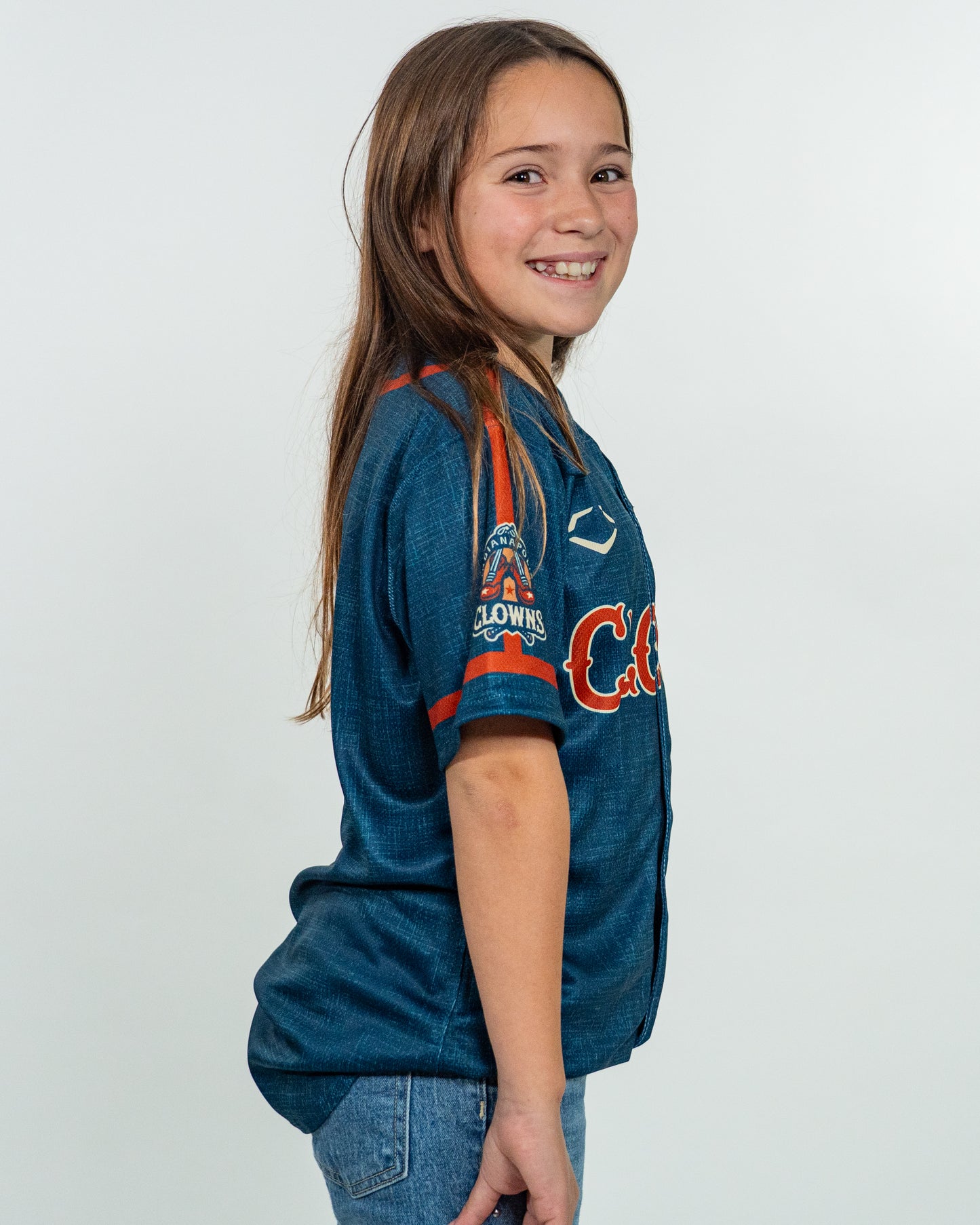 YOUTH Clowns EvoShield BBCL Jersey - Navy