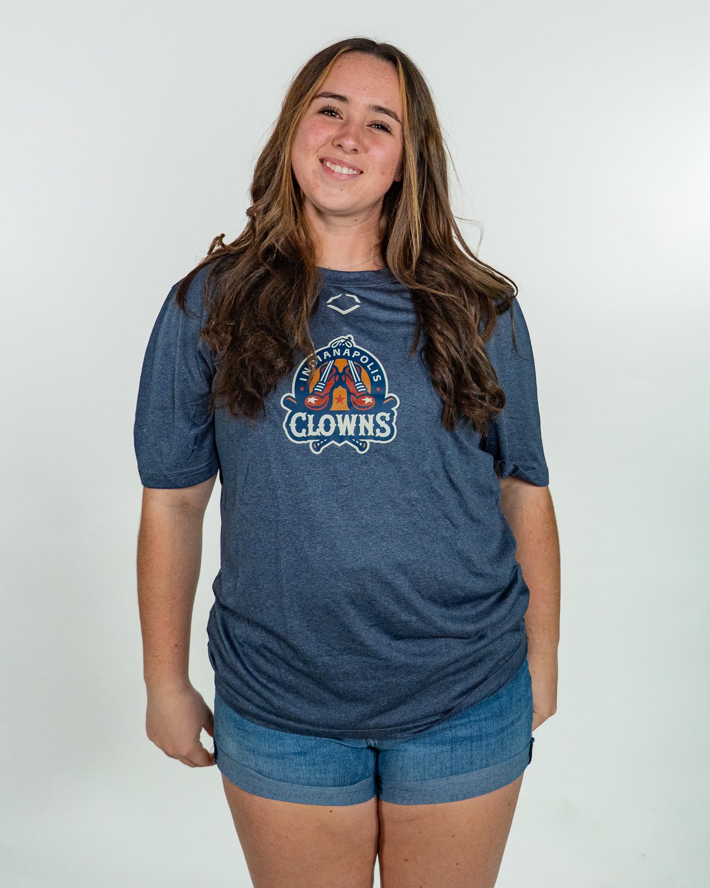 Clowns EvoShield Primary Logo Tech Tee - Navy Heather