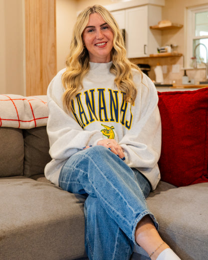 WOMEN'S Bananas Lingo Mock-Crew Oversized Fleece