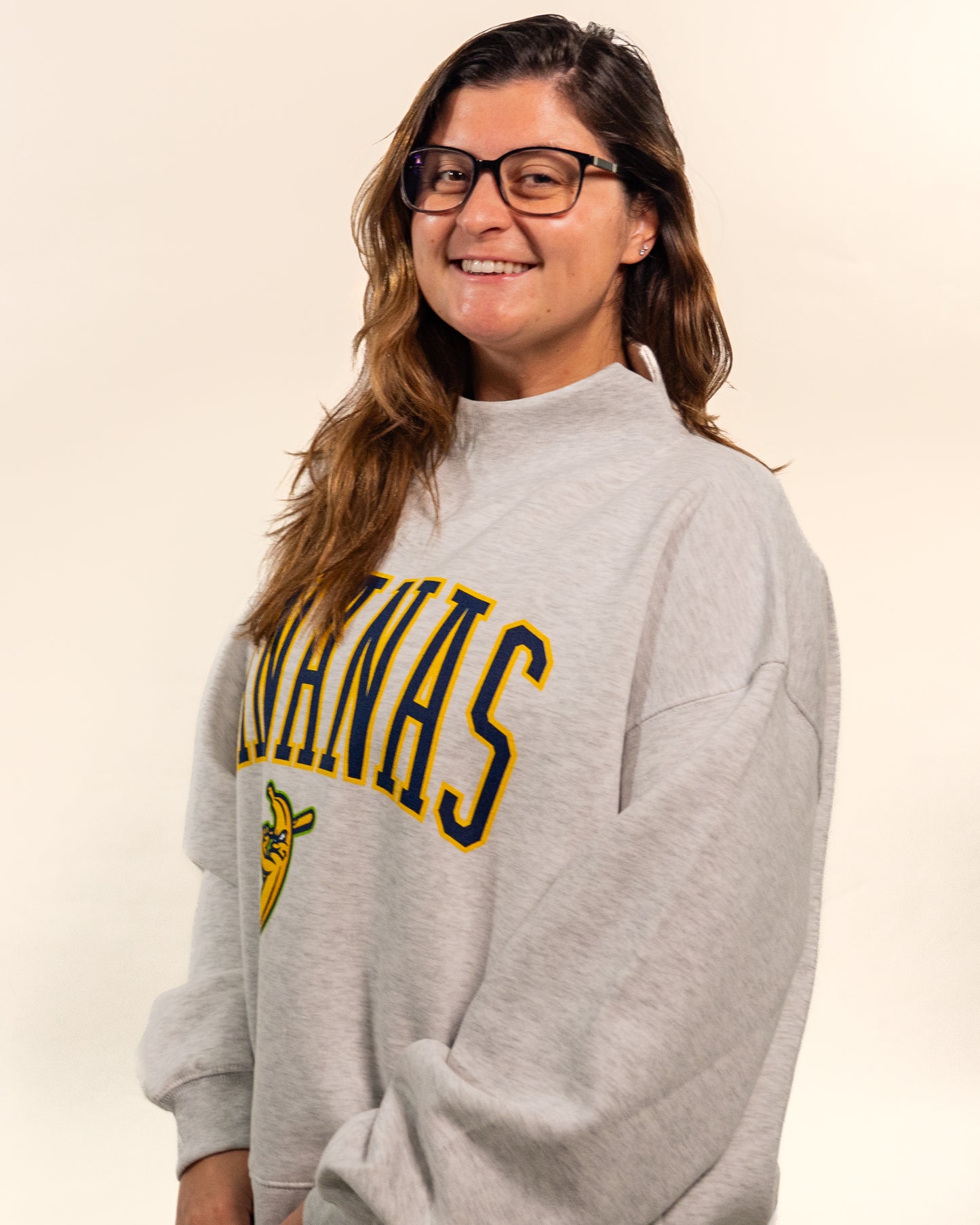 WOMEN'S Bananas Lingo Mock-Crew Oversized Fleece