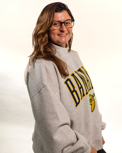 WOMEN'S Bananas Lingo Mock-Crew Oversized Fleece