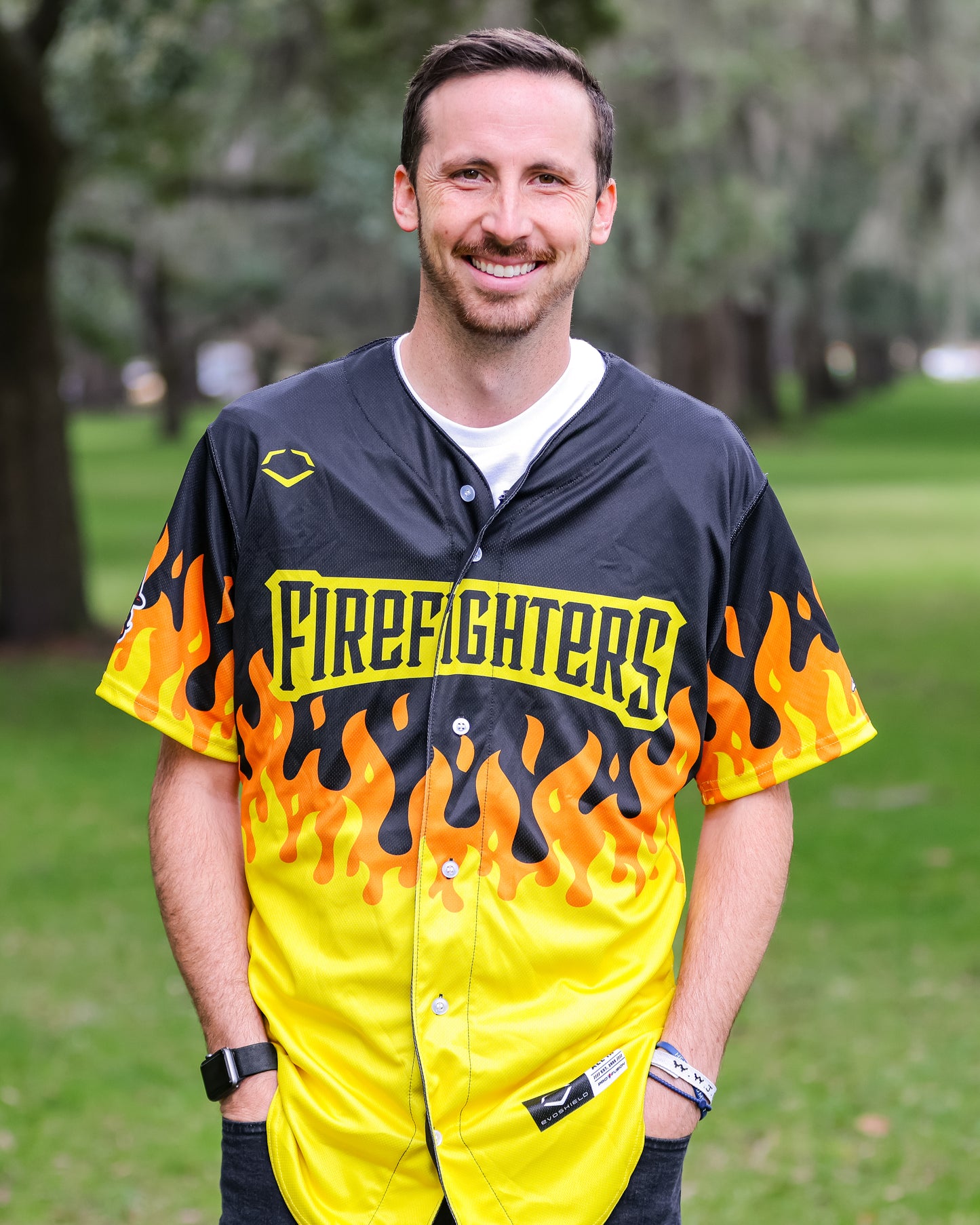 Firefighters EvoShield BBCL Jersey - Black Flame