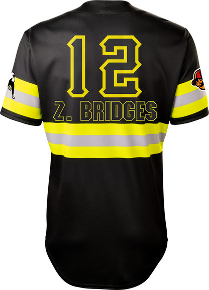 Firefighters Zachary Bridges #12 Evoshield Jersey - Black Reflective