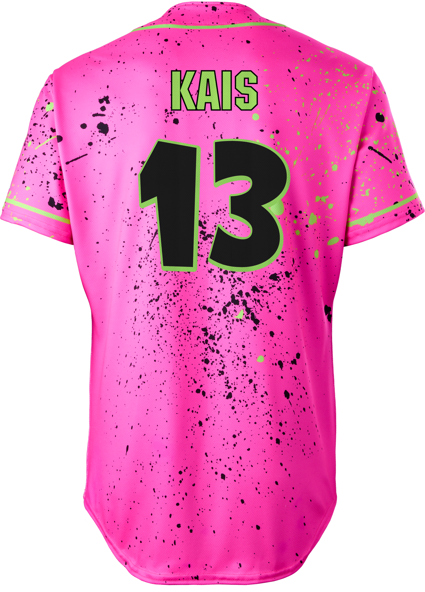 Party Animals Brady Kais #13 Evoshield Jersey - Pink Splatter Paint