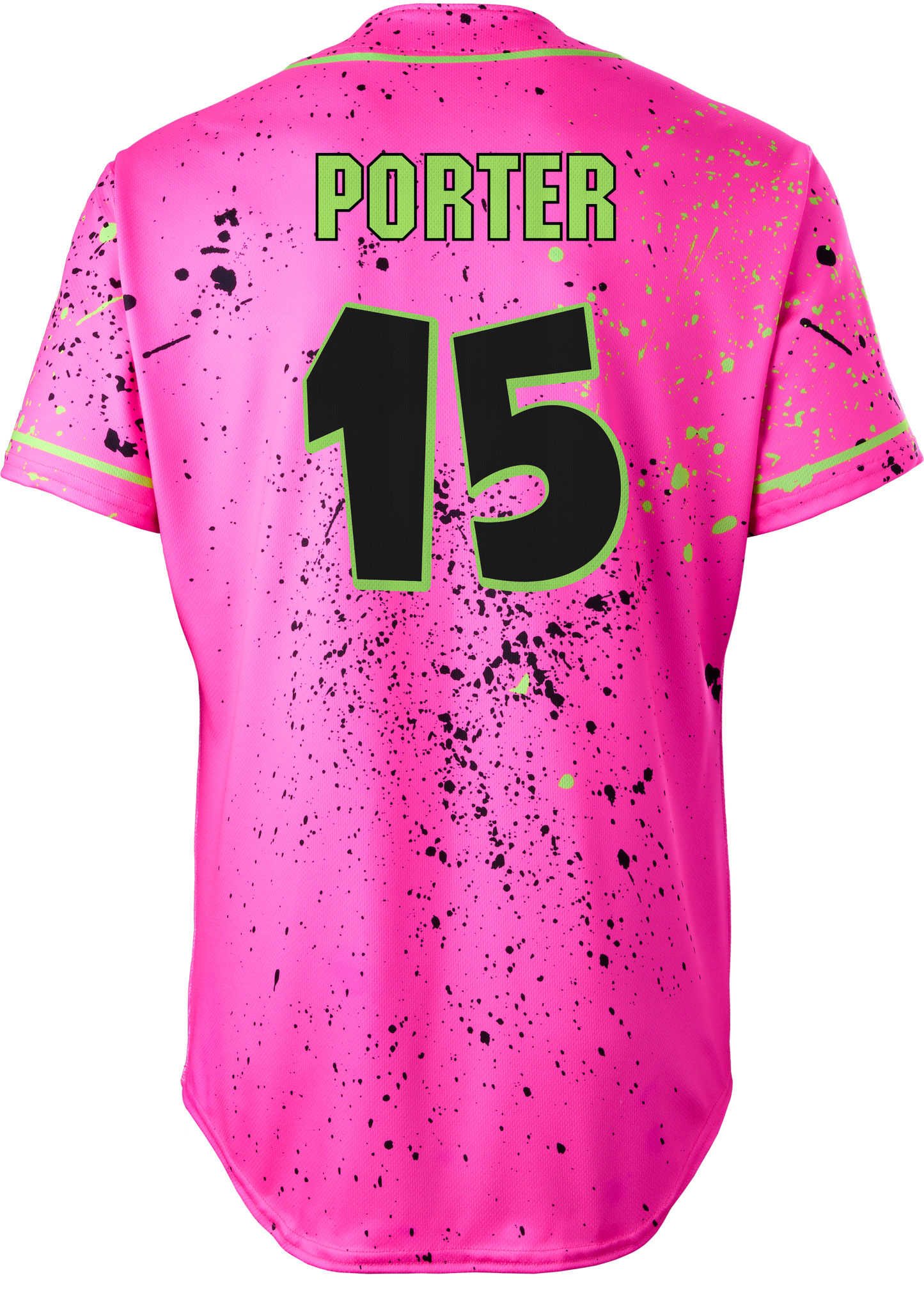 Party Animals Dylan Porter #15 Evoshield Jersey - Pink Splatter Paint