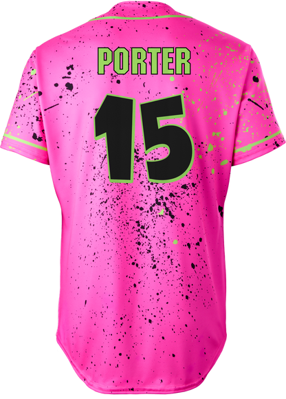 Party Animals Dylan Porter #15 Evoshield Jersey - Pink Splatter Paint