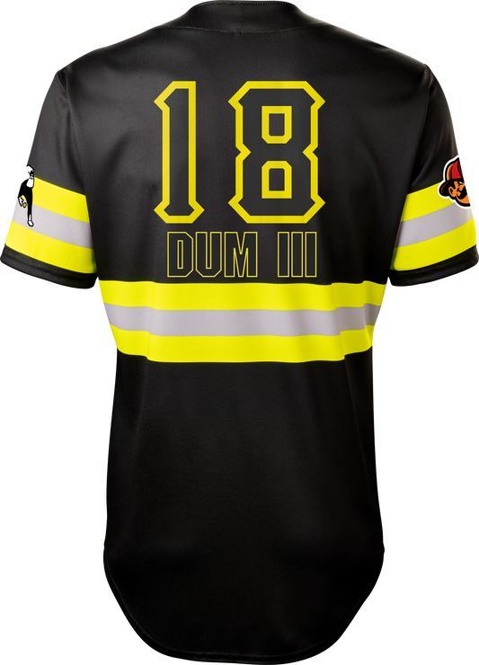 Firefighters Ben Dum III #18 Evoshield Jersey - Black Reflective
