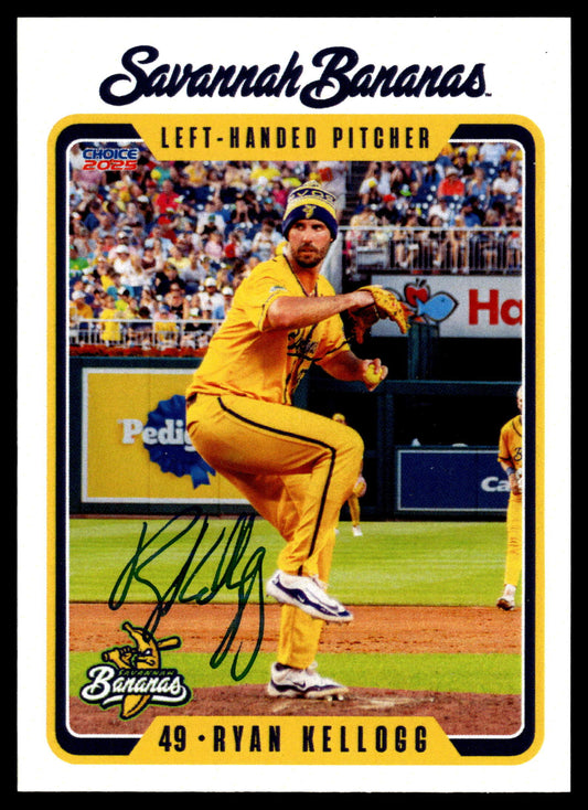Ryan Kellogg Savannah Bananas Autographed Oversized Trading Card