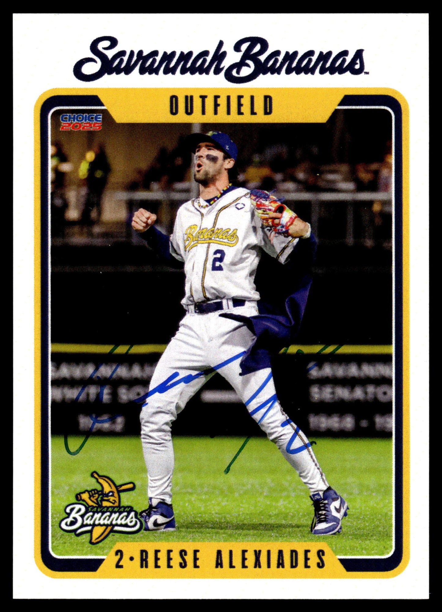 Reese Alexiades Savannah Bananas Autographed Oversized Trading Card