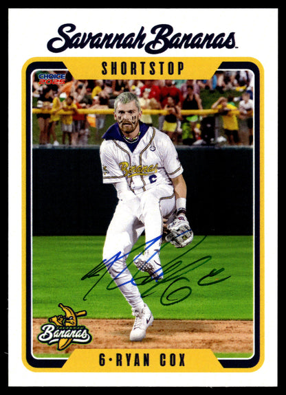 Ryan Cox Savannah Bananas Autographed Oversized Trading Card