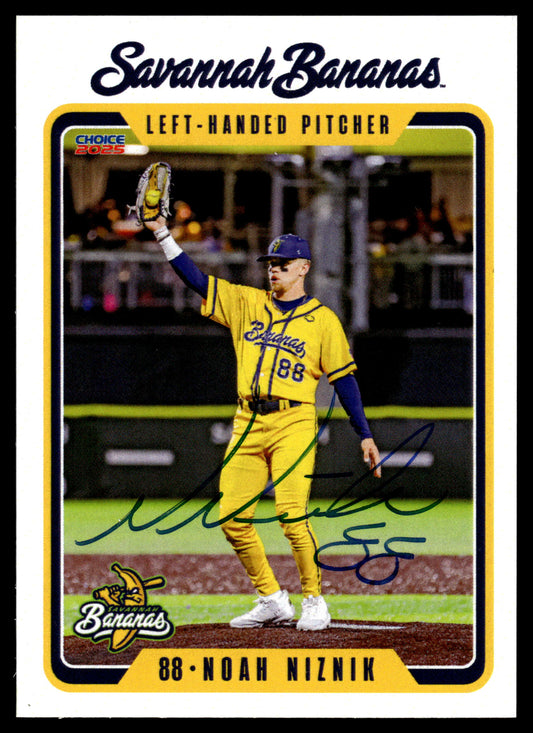 Noah Niznik Savannah Bananas Autographed Oversized Trading Card