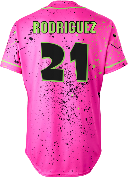 Party Animals Riyan Rodriguez #21 Evoshield Jersey - Pink Splatter Paint