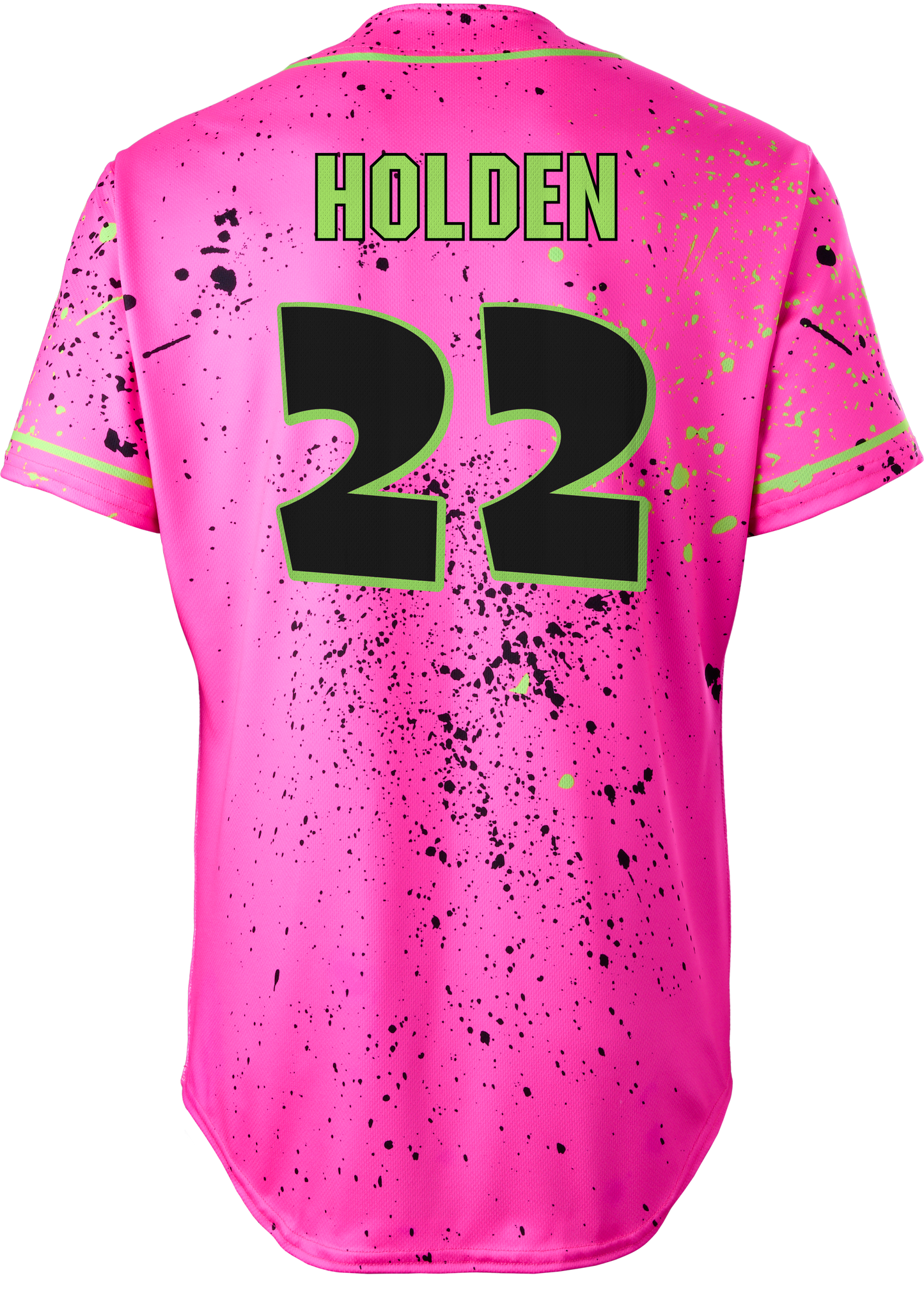 Party Animals Peter Holden #22 Evoshield Jersey - Pink Splatter Paint
