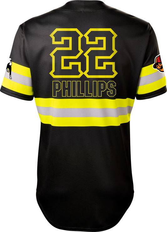 Firefighters Zack Phillips #22 Evoshield Jersey - Black Reflective