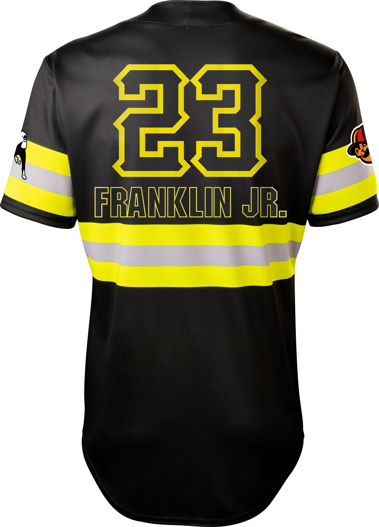 Firefighters Ron Franklin Jr. #23 Evoshield Jersey - Black Reflective
