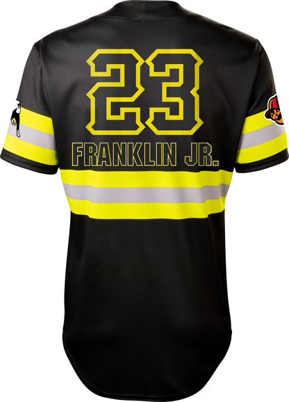 Firefighters Ron Franklin Jr. #23 Evoshield Jersey - Black Reflective