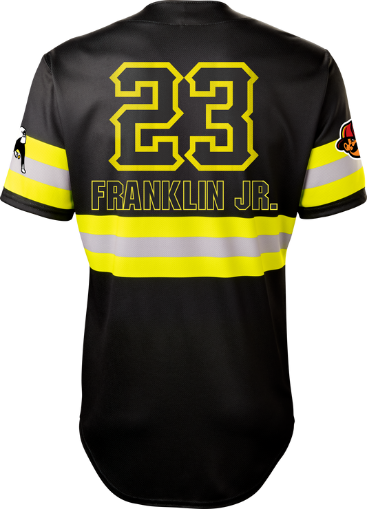 Firefighters Ron Franklin Jr. #23 Evoshield Jersey - Black Reflective