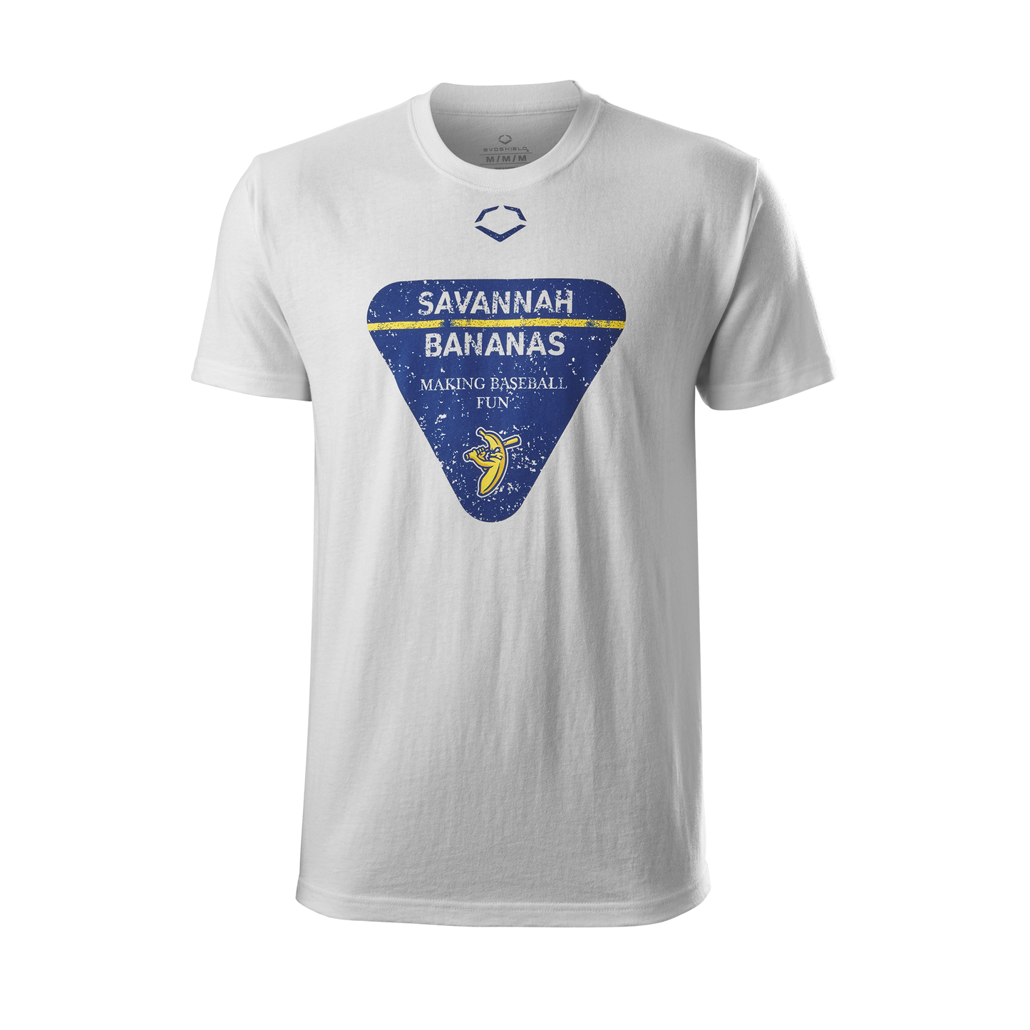 Bananas Making Baseball Fun EvoShield Tee - Vintage White