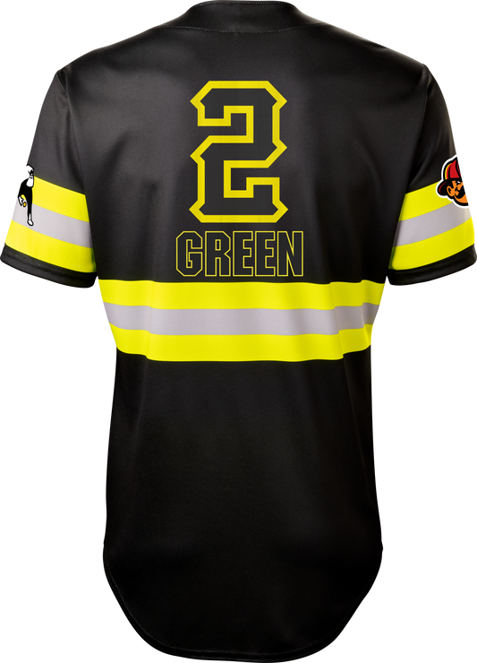 Firefighters Caden Green #2 Evoshield Jersey - Black Reflective