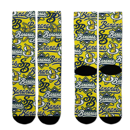 Bananas Print Socks