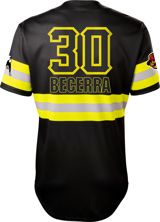 Firefighters Armando Becerra #30 Evoshield Jersey - Black Reflective