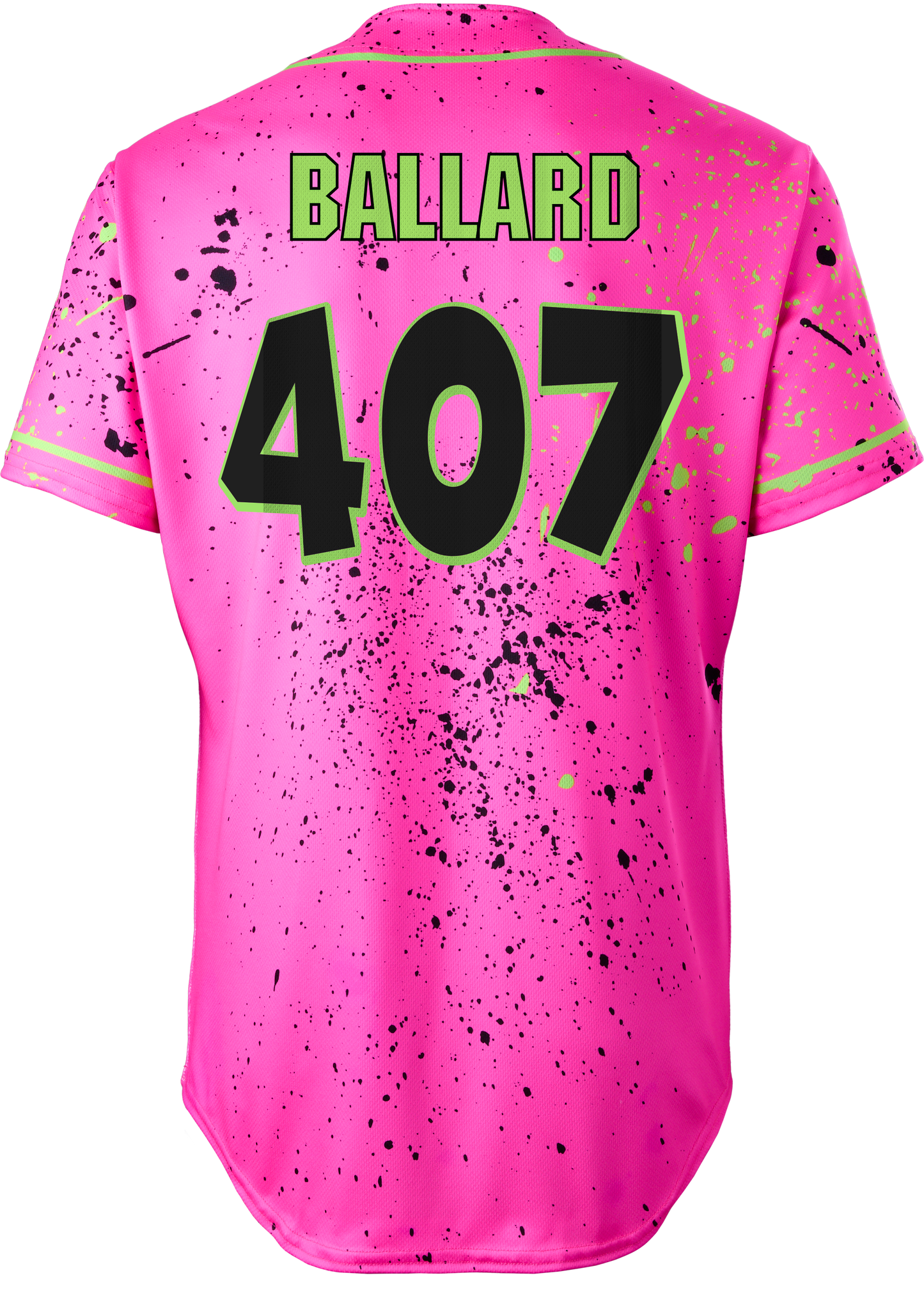 Party Animals Michael Ballard #407 Evoshield Jersey - Pink Splatter Paint