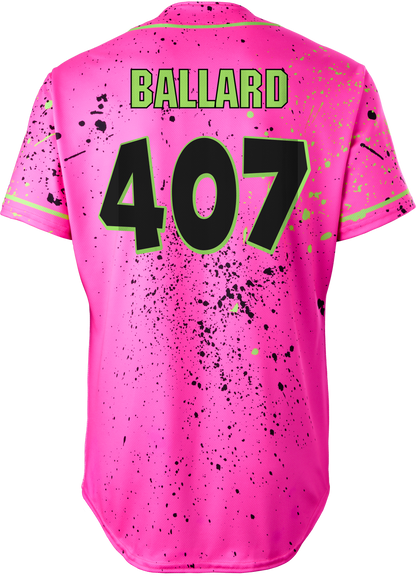 Party Animals Michael Ballard #407 Evoshield Jersey - Pink Splatter Paint