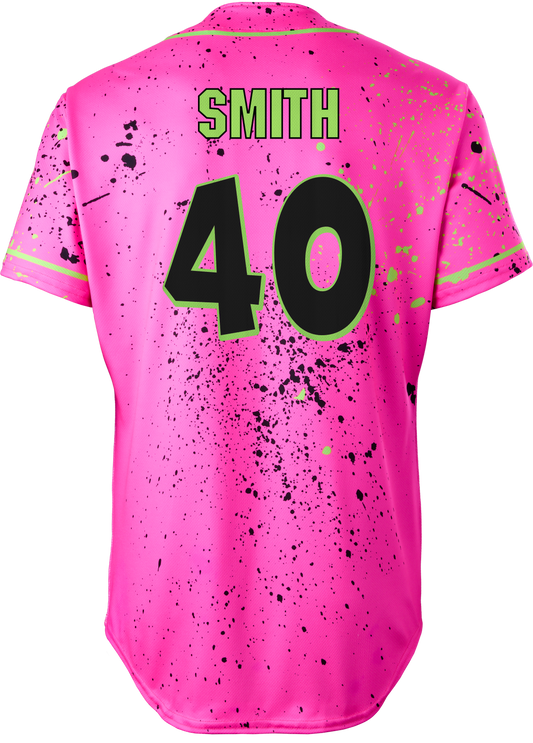 Party Animals Mark Smith #40 Evoshield Jersey - Pink Splatter Paint