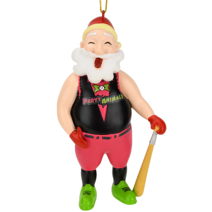 Party Animals Santa Ornament