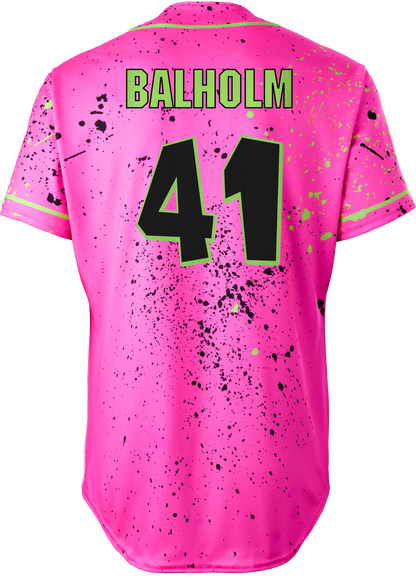 Party Animals Bronson Balholm #41 Evoshield Jersey - Pink Splatter Paint