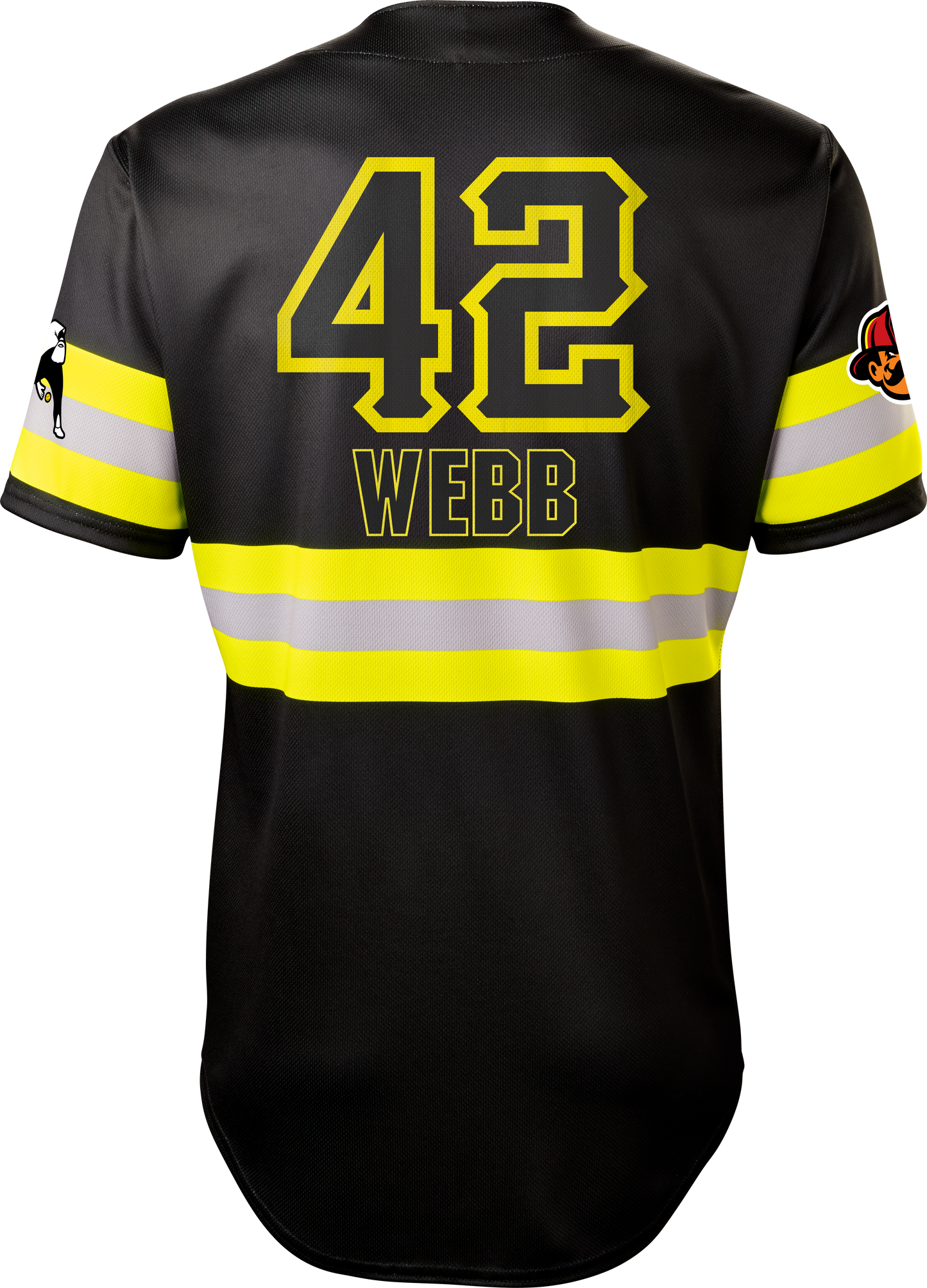 Firefighters Bradford Webb #42 Evoshield Jersey - Black Reflective