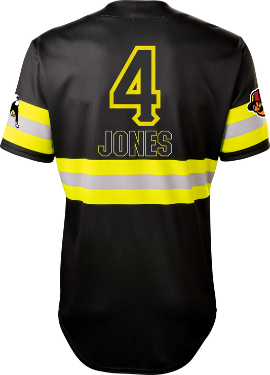 Firefighters Eric Jones Jr. #4 Evoshield Jersey - Black Reflective