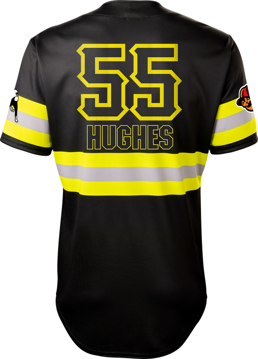 Firefighters Tyner Hughes #55 Evoshield Jersey - Black Reflective