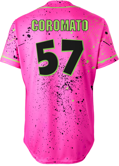 Party Animals Anthony Coromato #57 Evoshield Jersey - Pink Splatter Paint