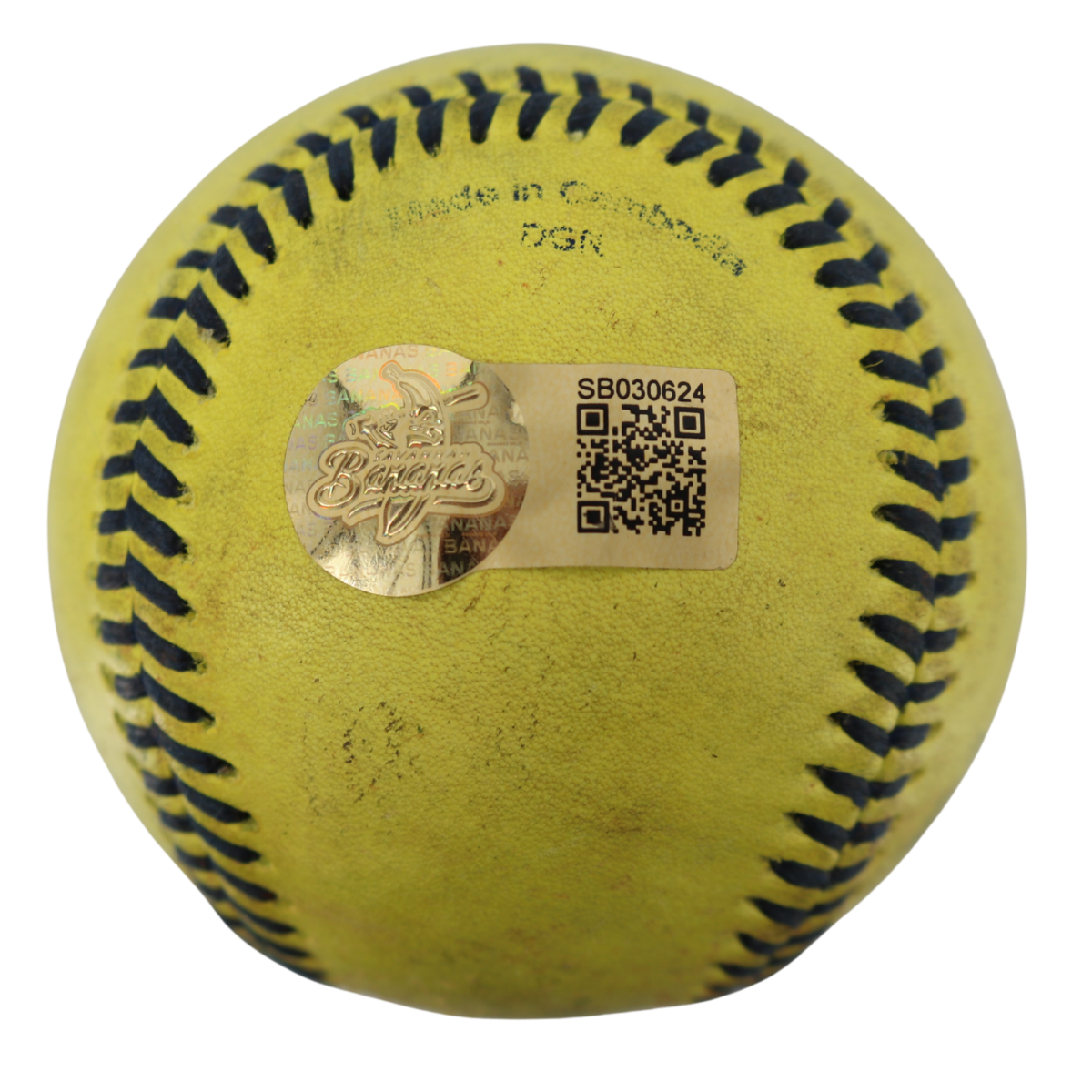 Walter Jones Bananas Autographed Inscribed Game Used Official Banana Ball 9.19.25 T-Mobile Park, Seattle, WA 