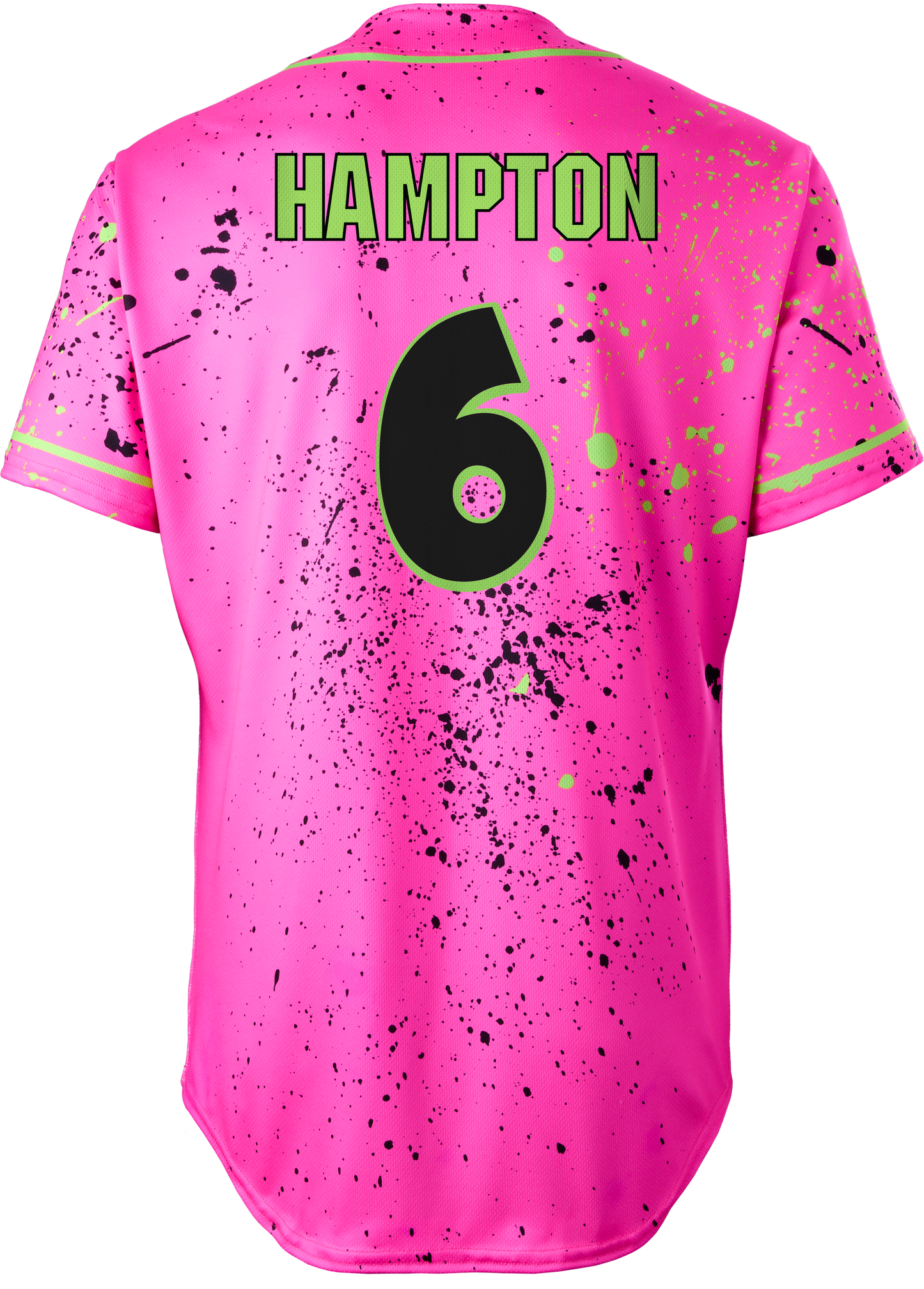Party Animals Reece Hampton #6 Evoshield Jersey - Pink Splatter Paint