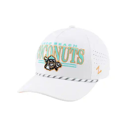 Coconuts Zephyr Birdie Adjustable Rope Hat - White